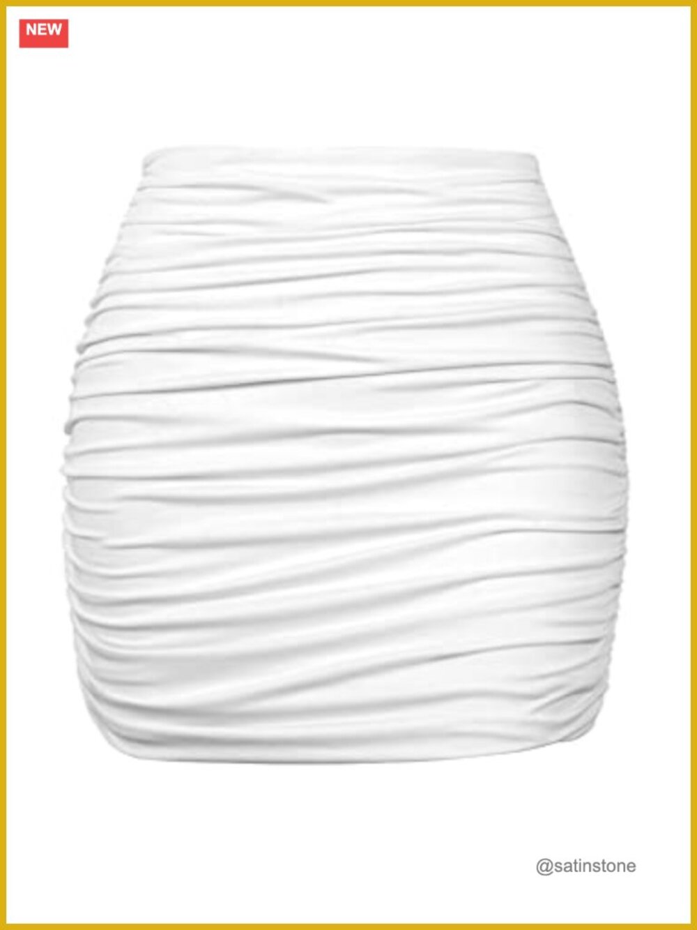 High Waist Ruched Bodycon Mini Skirt